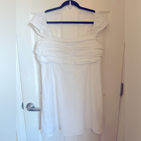 The A&F Emerson Cap Sleeve Mini Dress in White - Picture 4 of 5